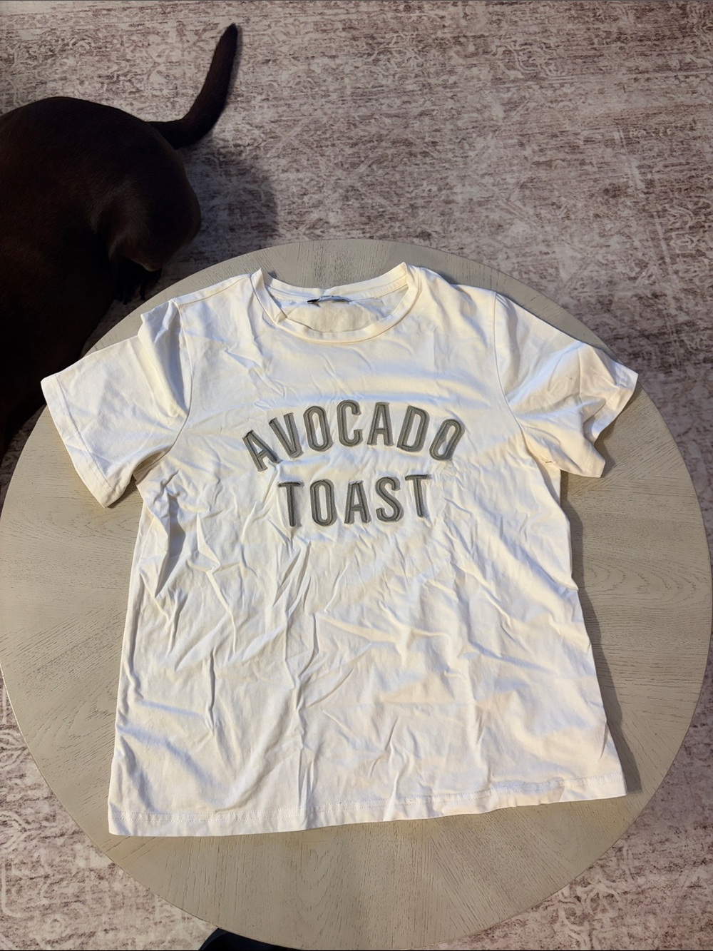 Polagram White Avocado Toast Graphic Tee